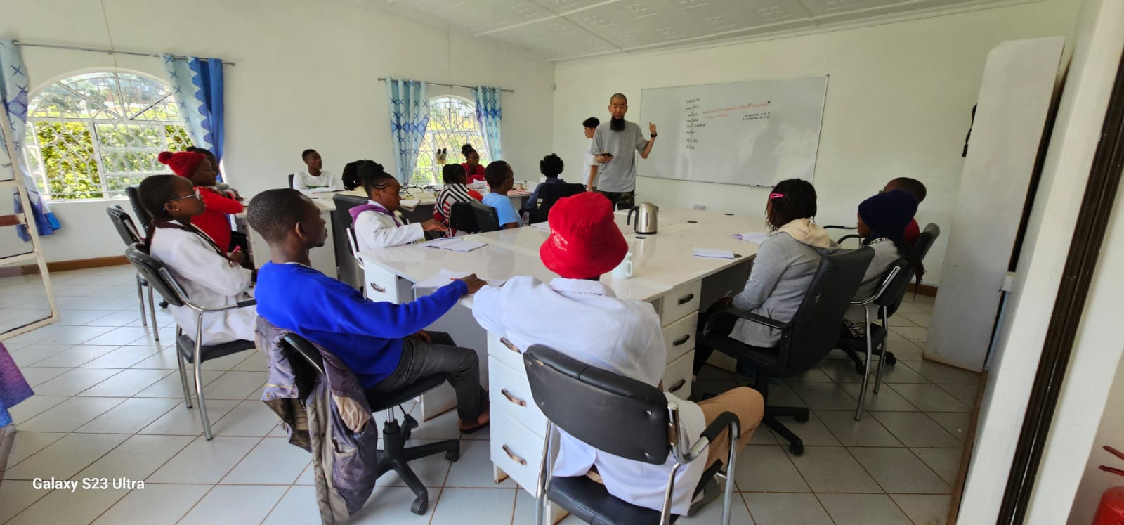 Lecturer teaching a class
