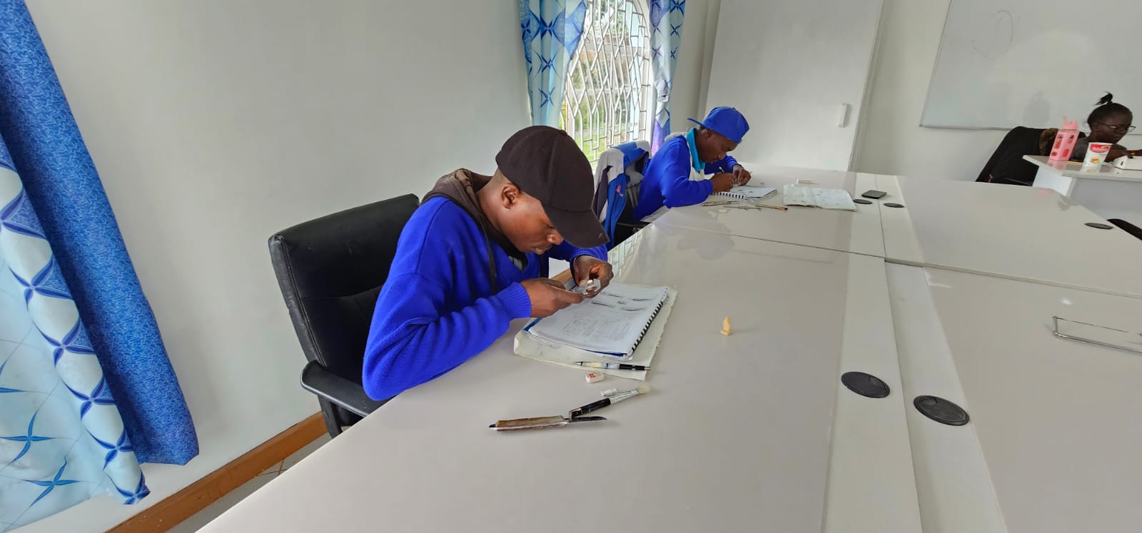 Students carrying out practical exercises