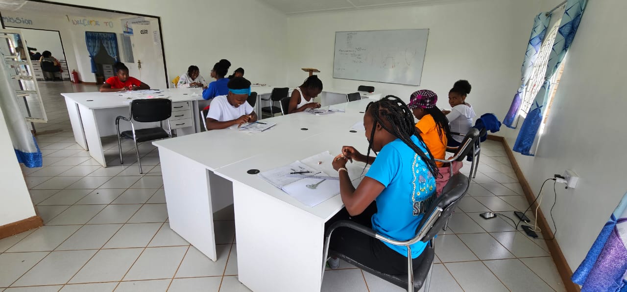 Students during a practical class